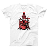 Rock And Roll Skeleton Drummer Unisex T-Shirt